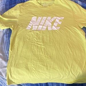 Nike Short Sleeve Tee - Yellow with White Logo